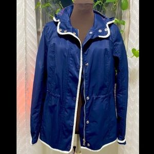 Tommy Hilfiger Blue and plaid raincoat Size M